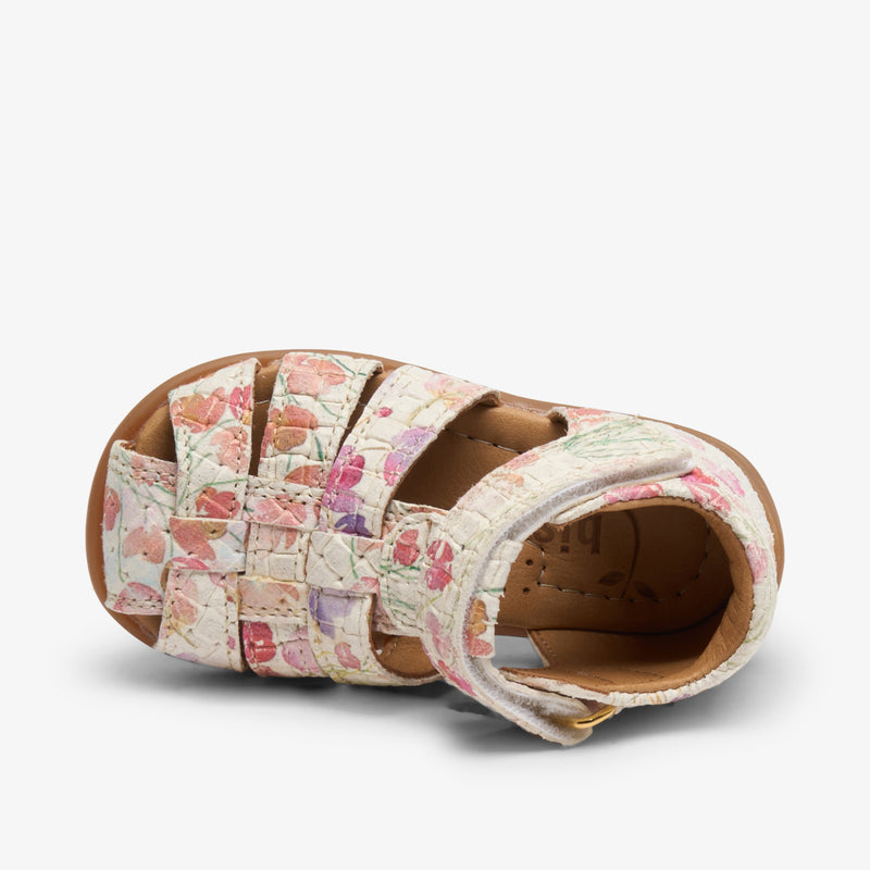 carly flower print white - Weiß
