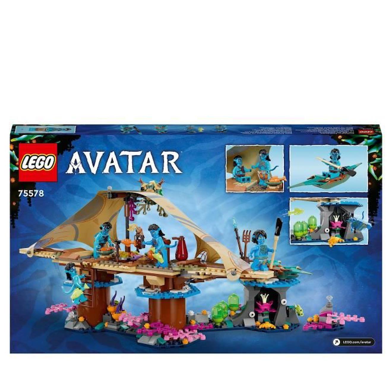 LEGO® Avatar 75578 Le Village Aquatique de Metkayina, Jouet, avec Village, Canoë, Pandora blanc