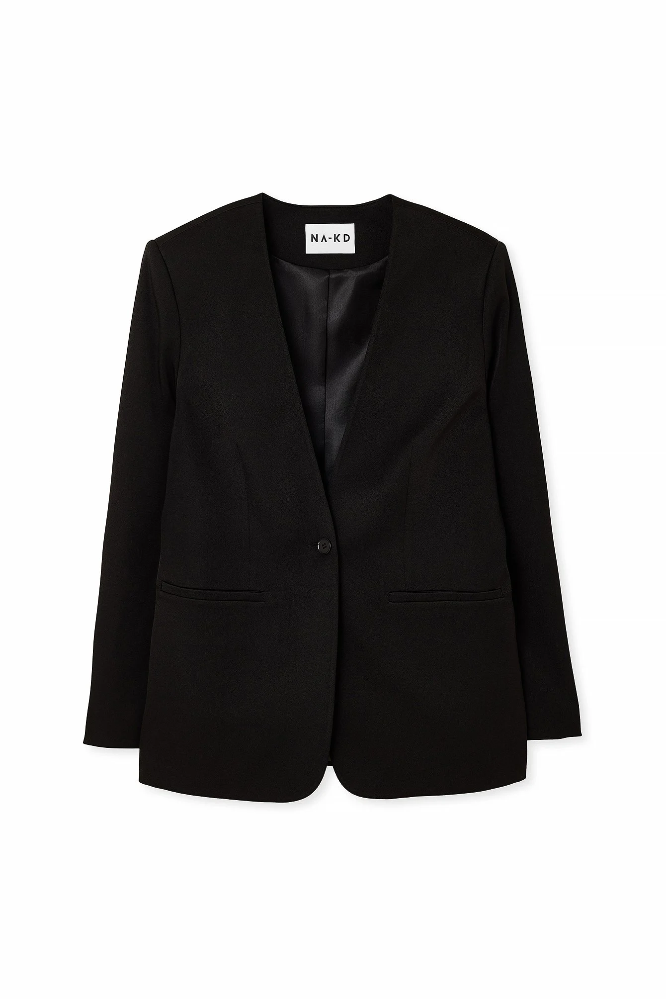 Gerader Oversize-Blazer ohne Revers