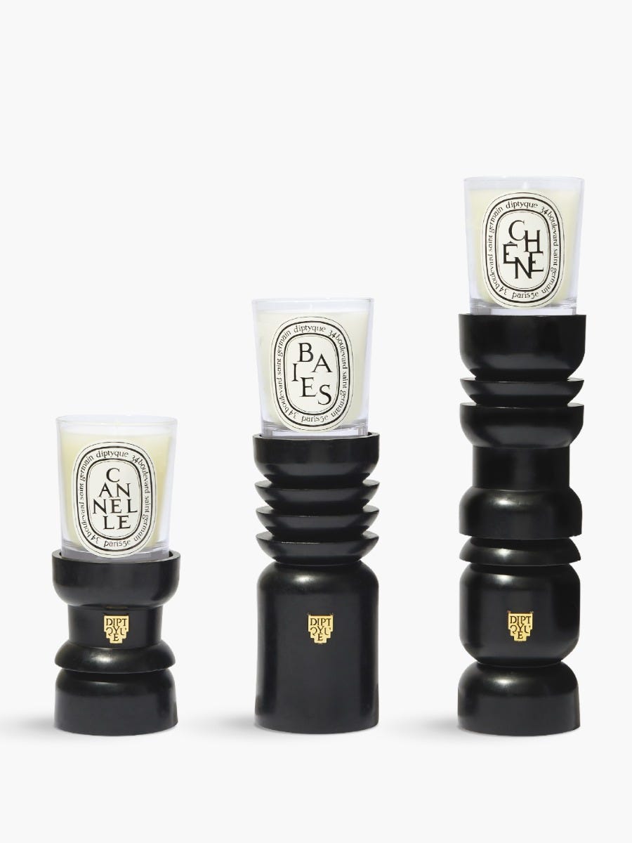 Bougeoir échiquier petit modèle - Pour bougie modèle classique