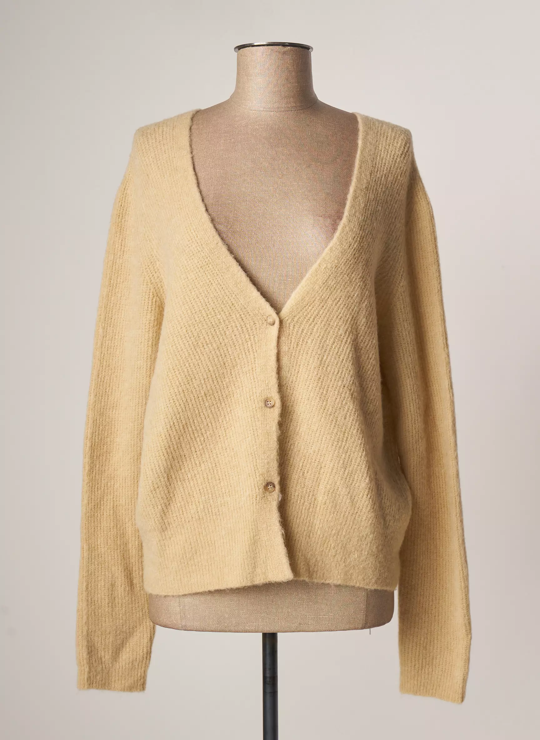 Lauren Vidal Cardigans Femme couleur beige
