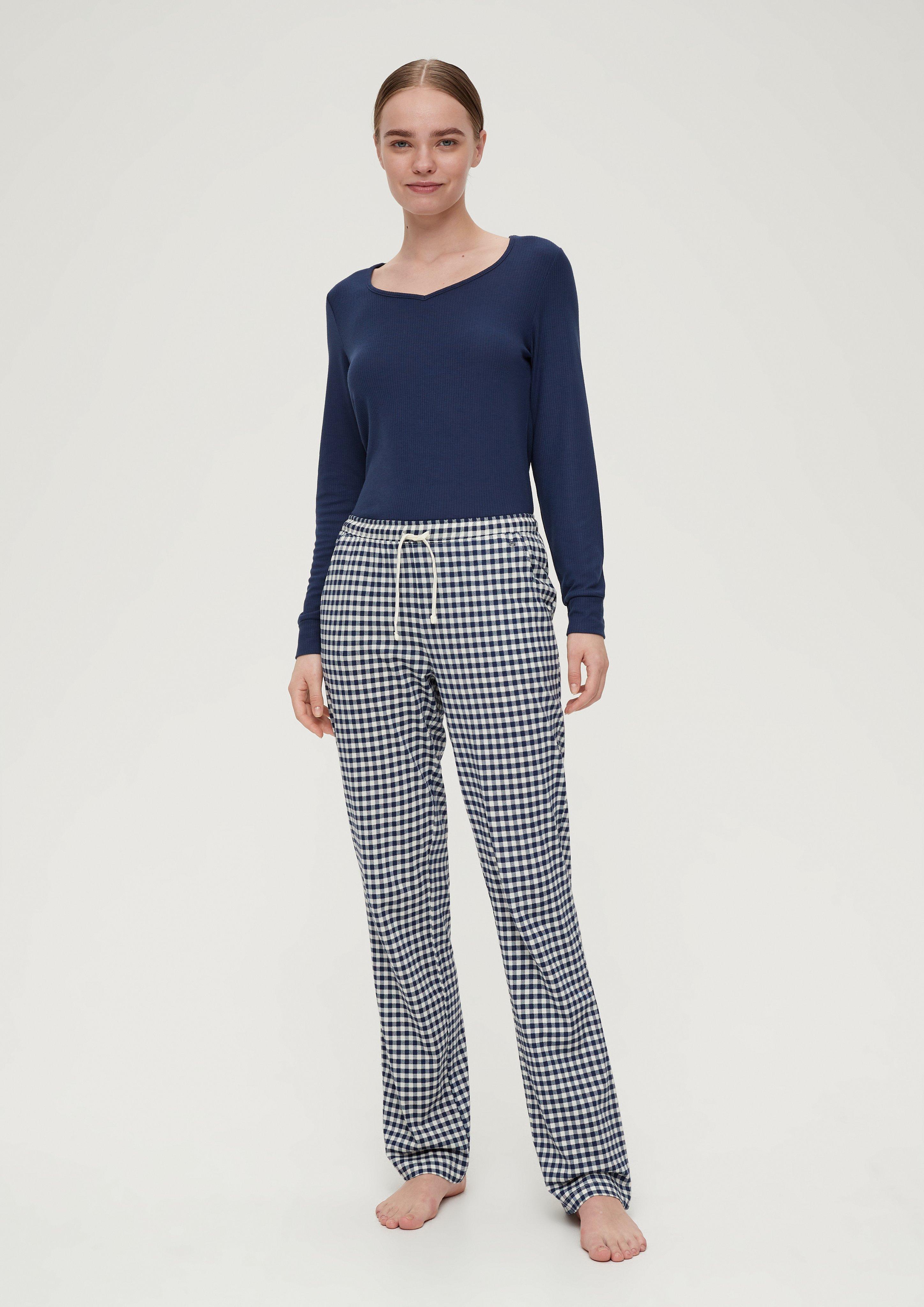 Karierte Pyjamahose  6008436-5870