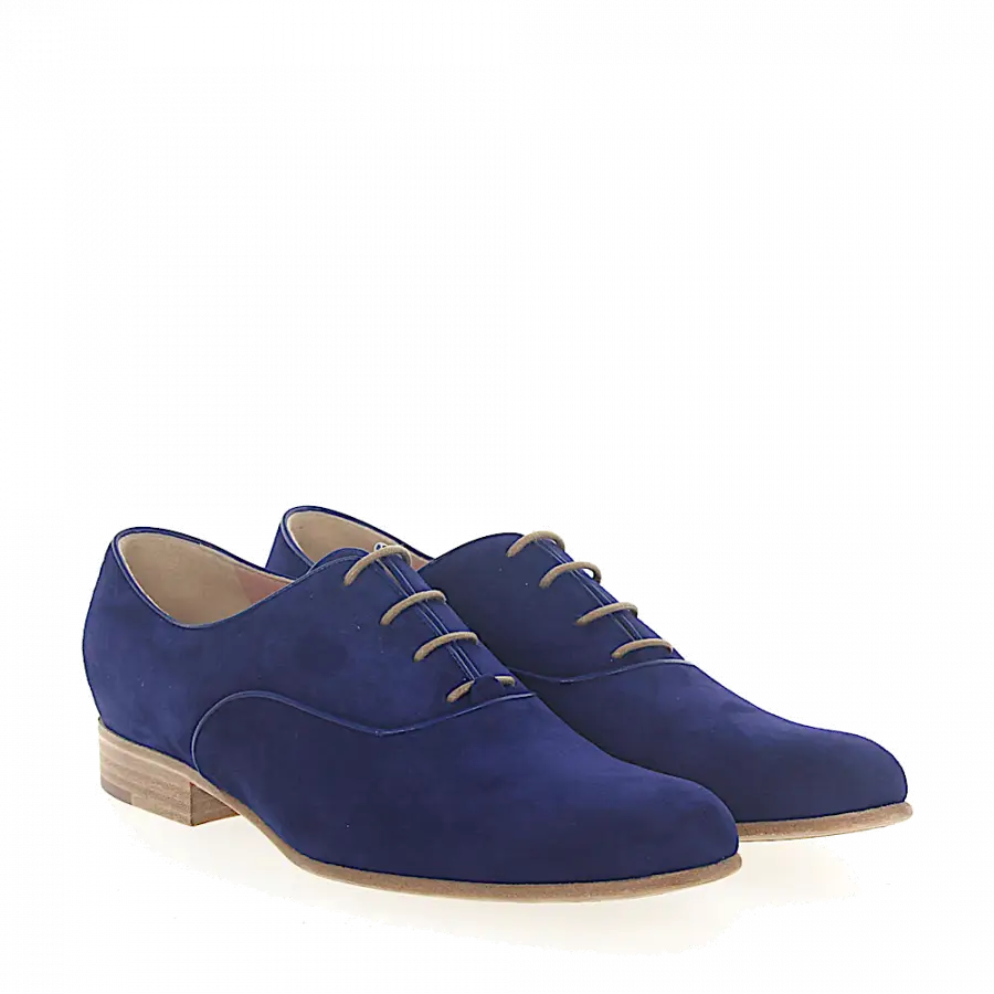 Unützer - Schnürer Veloursleder blau - blau
