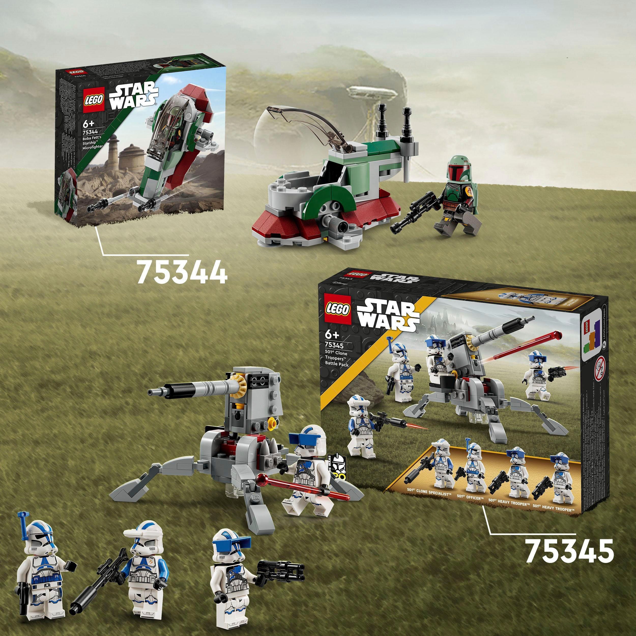 LEGO® Konstruktionsspielsteine Boba Fetts Starship™ – Microfighter (75344), LEGO® Star Wars, Made in Europe