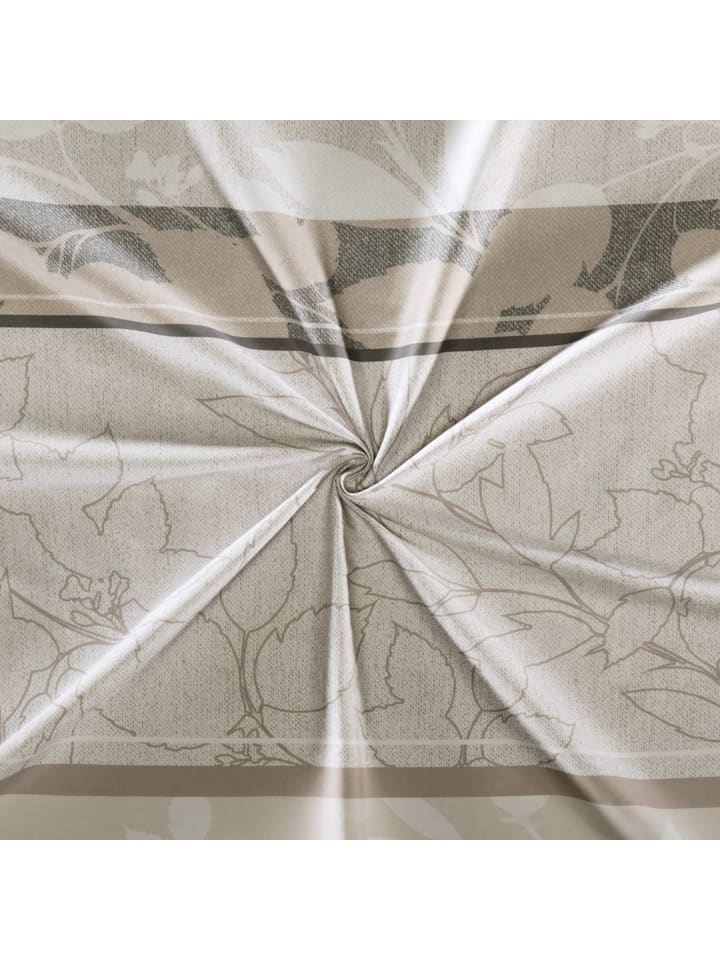 REDBEST Microfaser-Satin, Microfaser Bettwäsche in beige-grau günstig kaufen