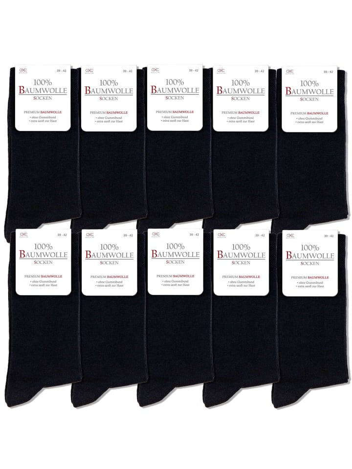 Occulto 10er Pack 100% Baumwollsocken Ingo in Schwarz günstig kaufen