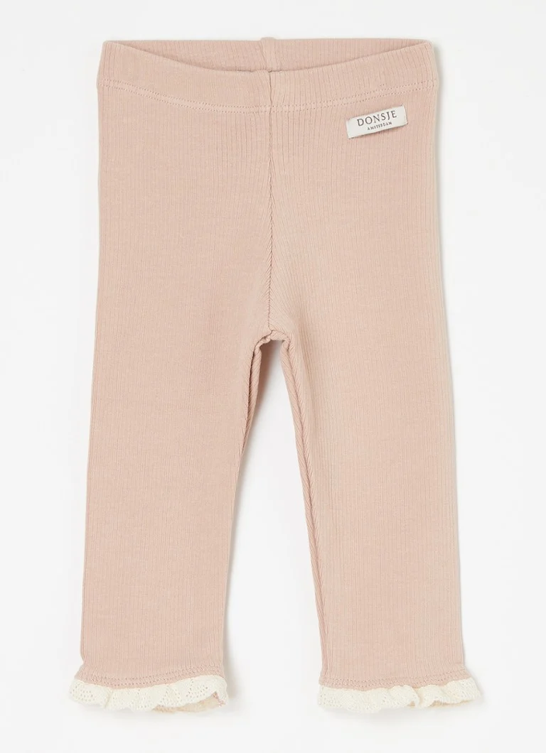 Leggings a coste Affy di Donsje Amsterdam, realizzati in cotone biologico.