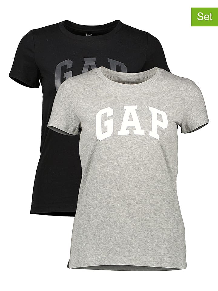 GAP 2er-Set: Shirts in Schwarz/ Grau günstig kaufen XS