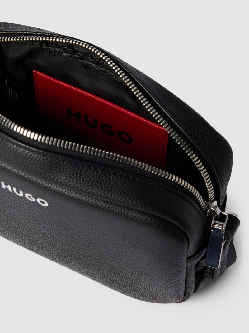Camera Bag mit Label-Detail Modell 'BEL' in schwarz