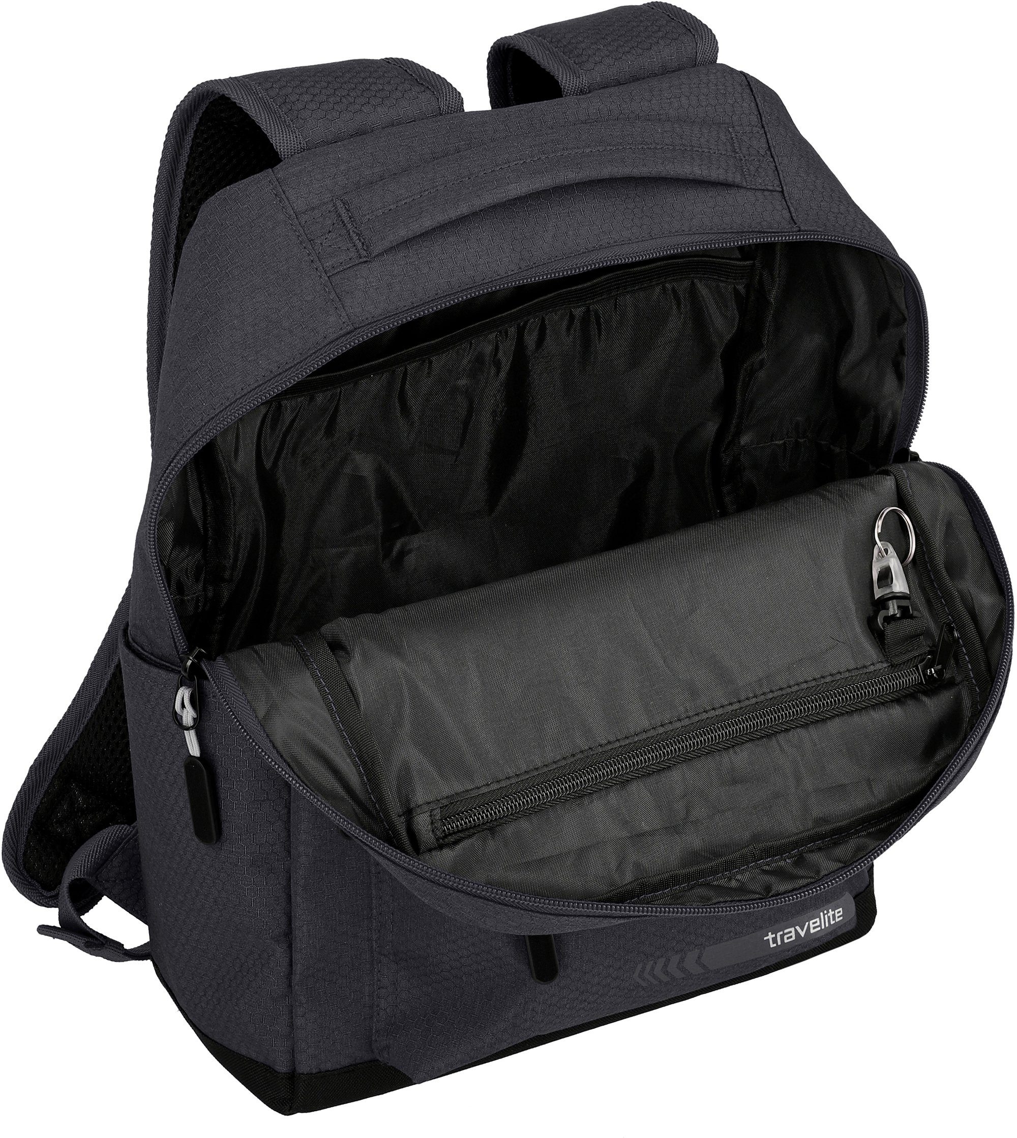 travelite Laptoprucksack Kick Off M, 40 cm, anthrazit, mit 13-Zoll Laptopfach