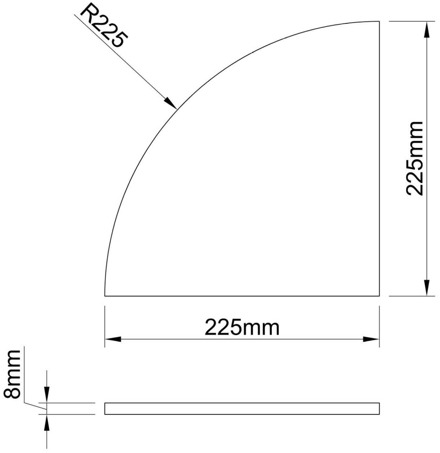 welltime Eckregal Duschglasregal, 2-tlg., Glasstärke 8mm, Einscheibensicherheitsglas, Klarglasoptik