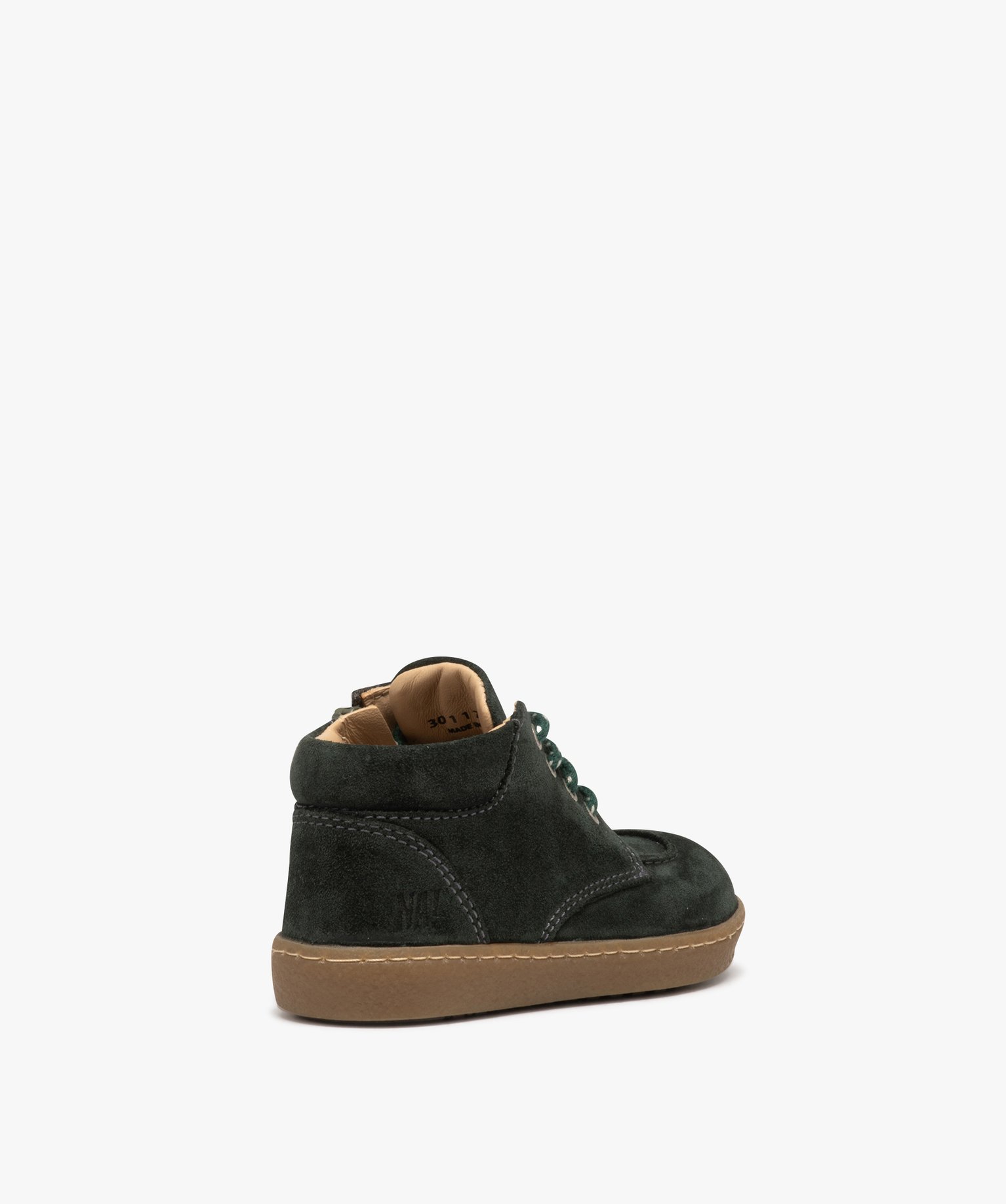 Chaussures en cuir velours à lacets bébé Garçon - NA! vert | GEMO