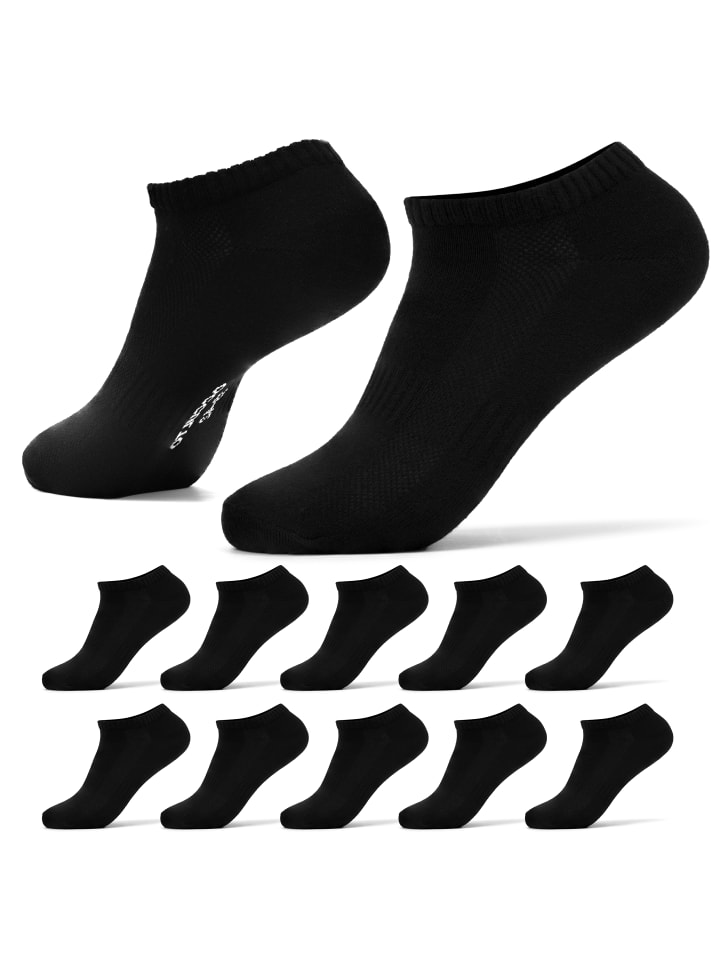Occulto 10er Pack Sneaker Socken aus Bio-Baumwolle Johannes in Schwarz günstig kaufen