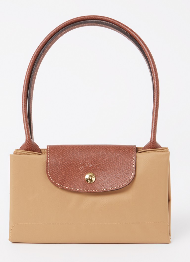 Longchamp Le Pliage shoulder bag M with leather details