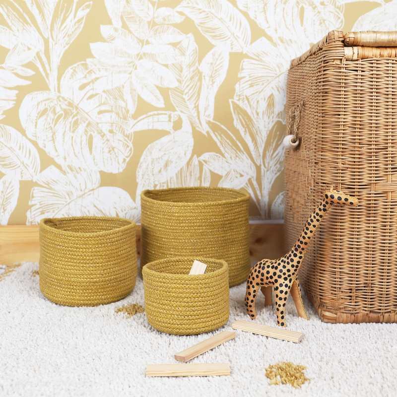 Set de 3 paniers de rangement ILSE Miel