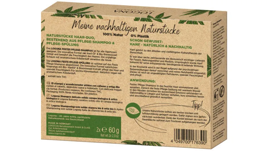 LOGONA Naturstücke Haar-Duo Feuchtigkeit