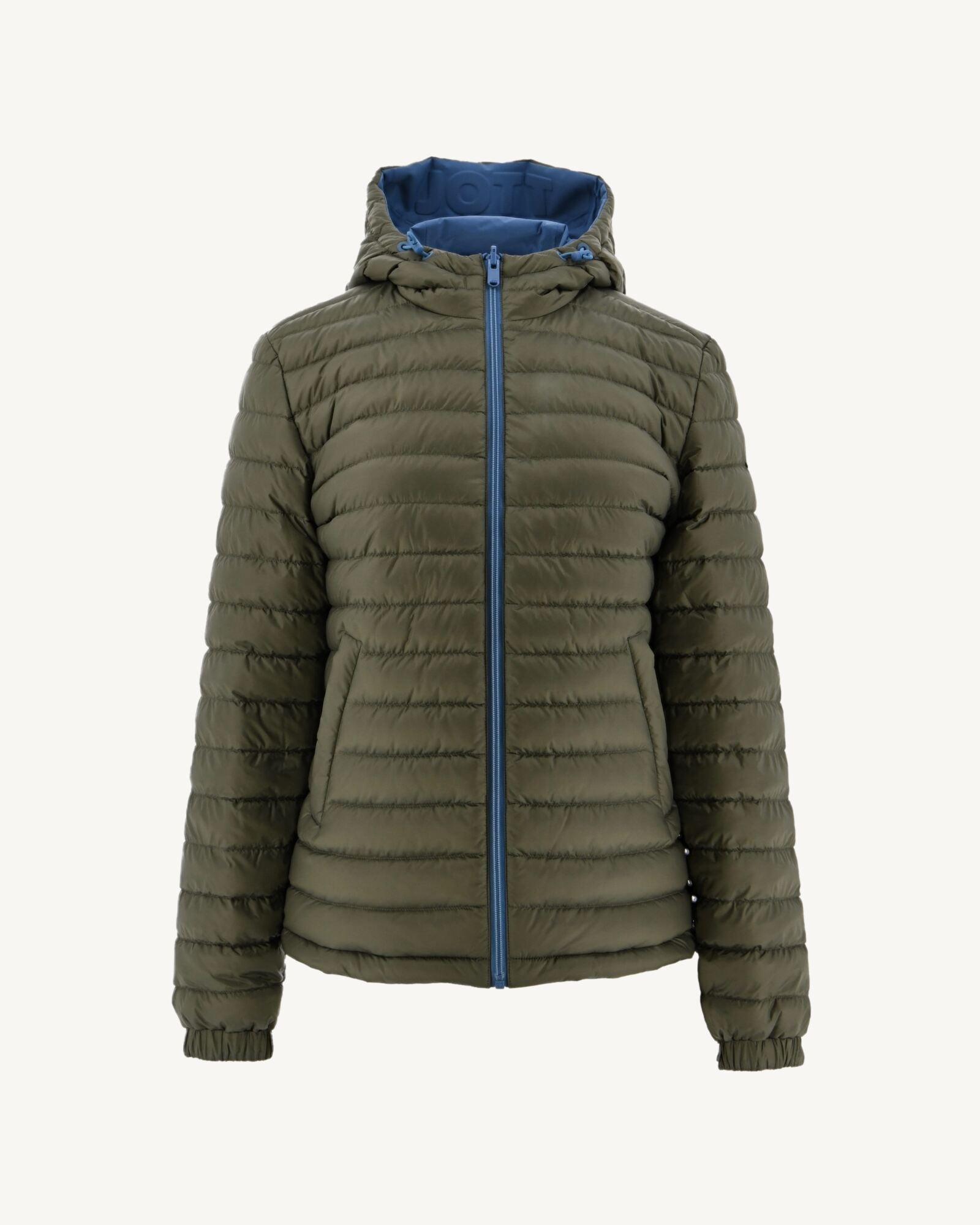 Doudoune réversible à capuche Bleu jeans/Army Vienne