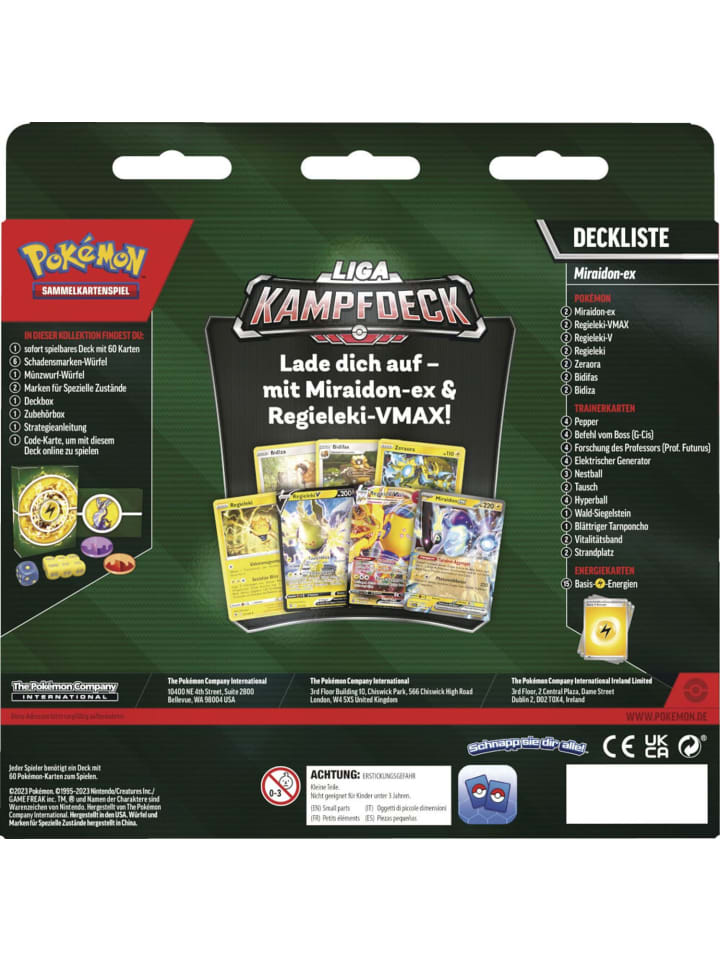 Pokémon Pokémon Sammelkarten Liga Kampfdeck Miraidon EX in Mehrfarbig ab 6 Jahre günstig kaufen onesize