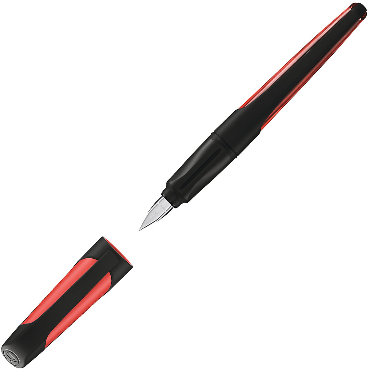 Schulfüller EASYbuddy A-Feder schwarz/rot, inkl. Patrone