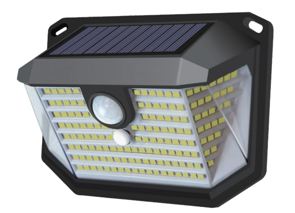 LUXULA Solar-Wandleuchte mit PIR-Lichtsensor, mit 3 Lichtmodi