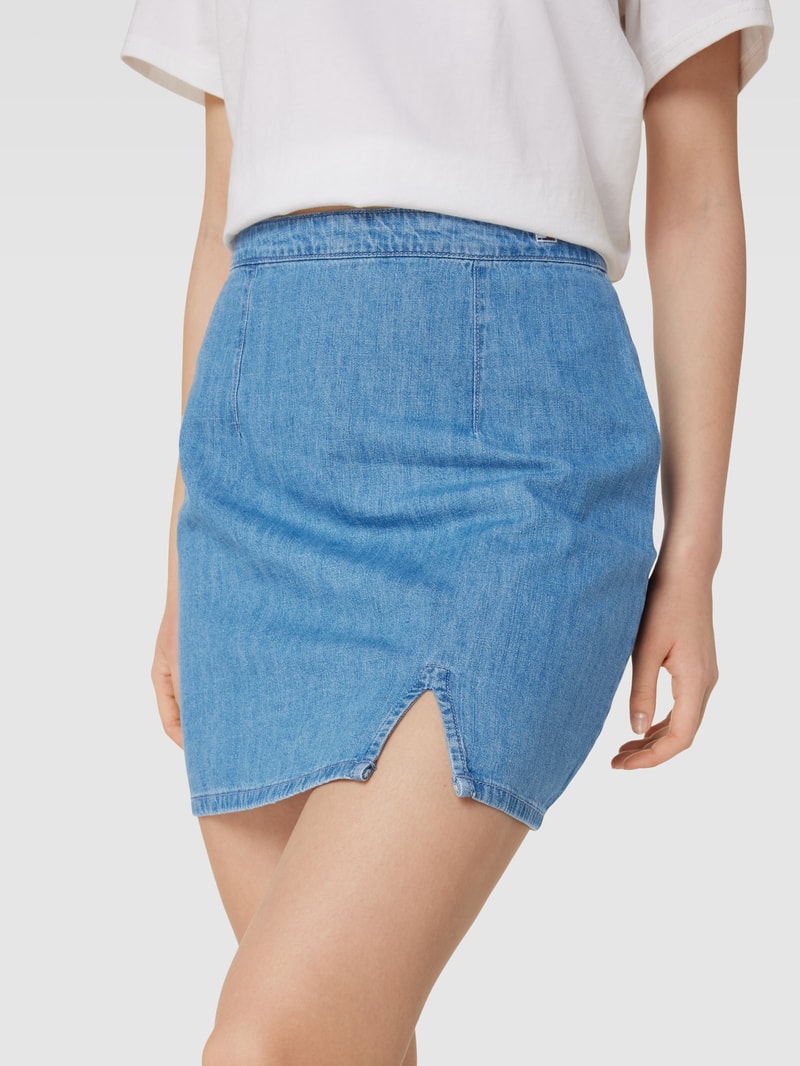 Jeansrock mit Label-Stitching Modell 'CHAMBRAY' in jeans