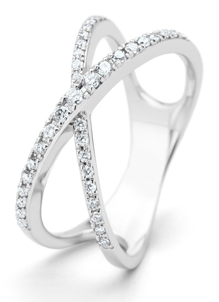 Diamond Point White gold ring, 0.25 ct diamond, Like a star