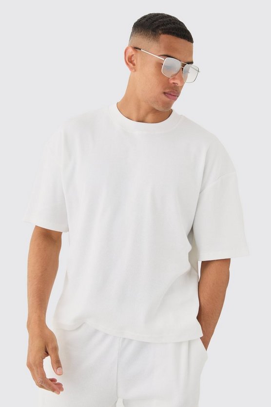Kastiges geripptes Oversize T-Shirt