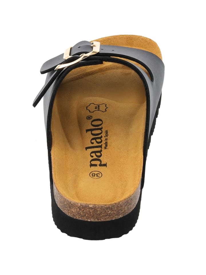 palado Plateau-Pantoletten in anthrazit/gold günstig kaufen