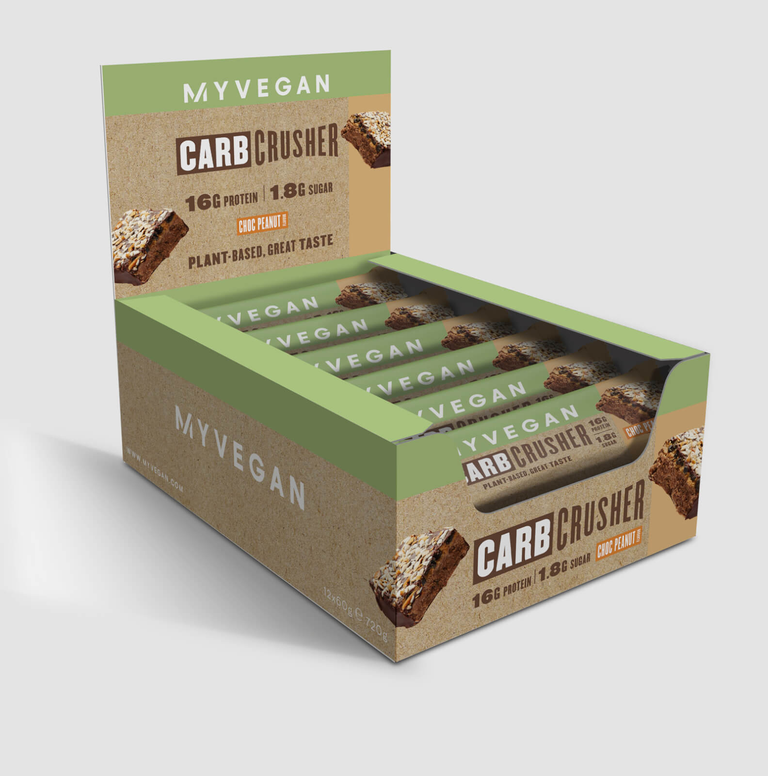 Vegan Carb Crusher, Nut Free Peanut Butter, 12 x 60g