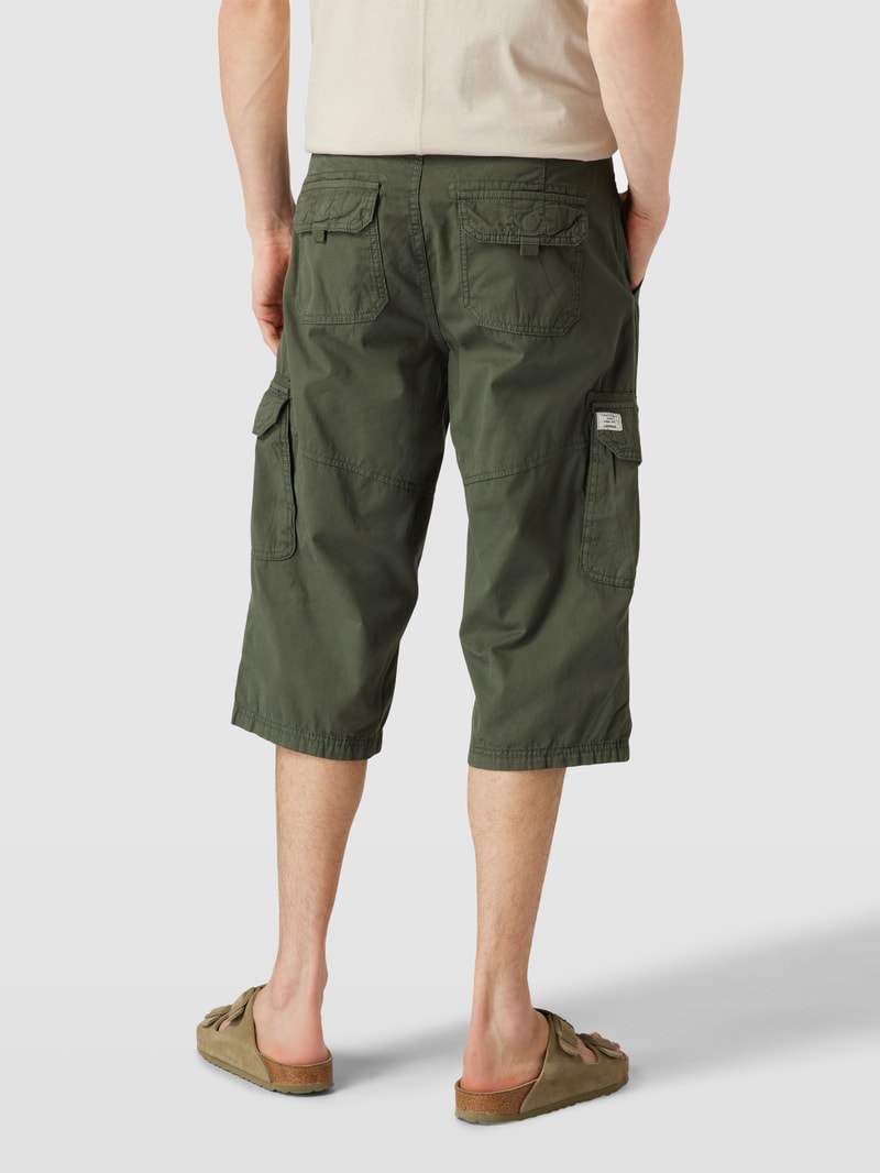Long Cargoshorts mit französischen Eingrifftaschen Modell 'GARME' in olivgrün
