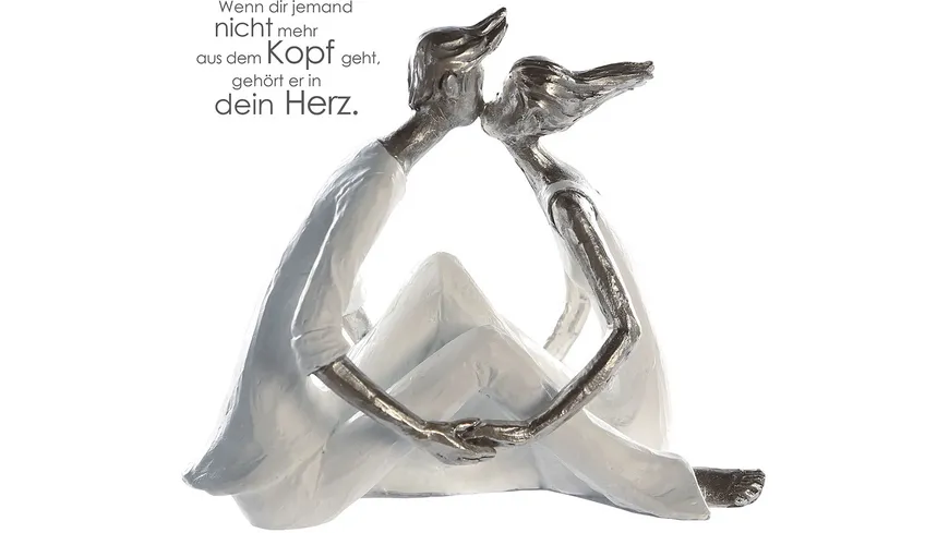 Casablanca Skulptur Kiss me weiß / silber