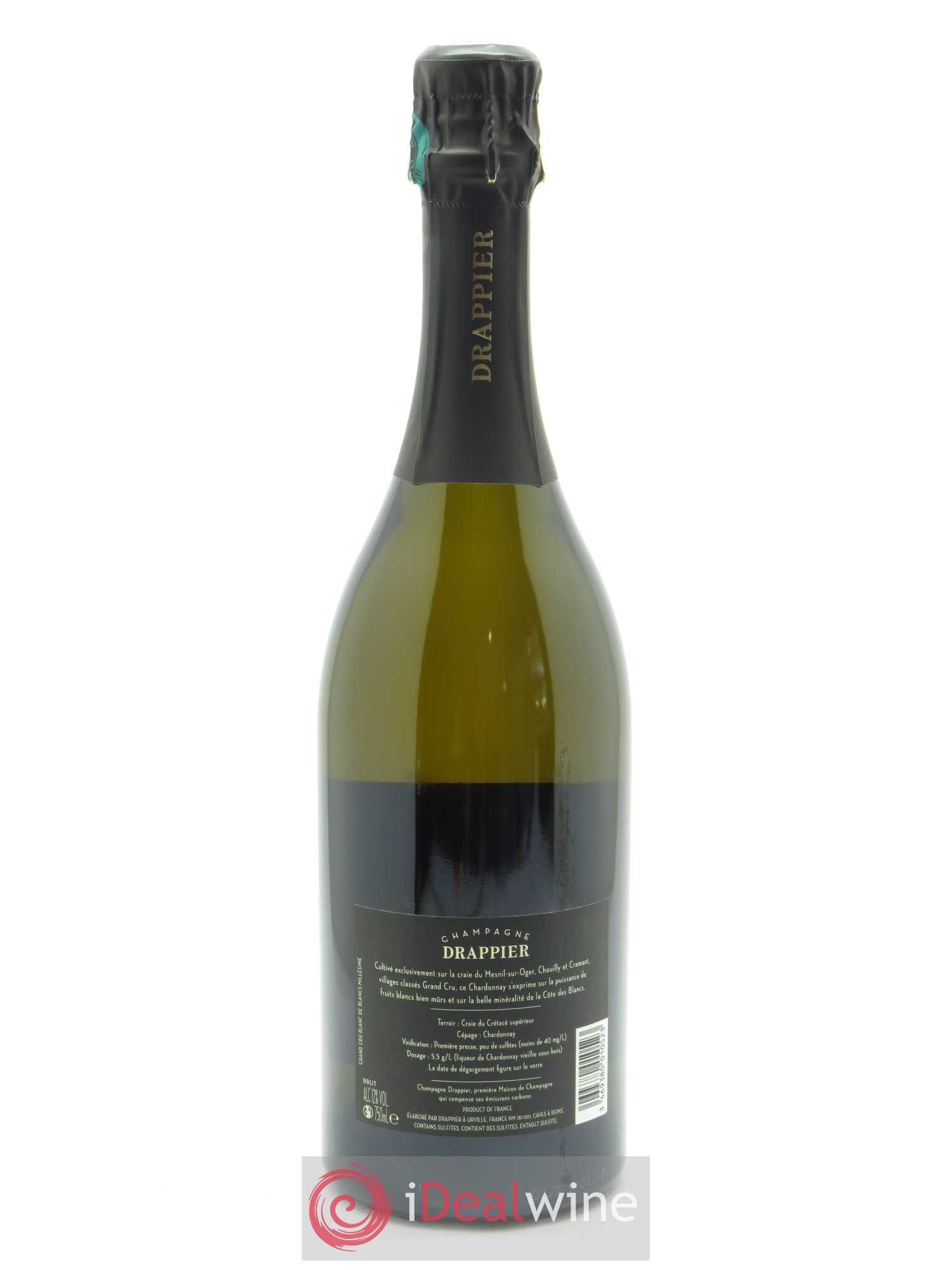 Blanc de Blancs Grand Cru Brut Drappier  2015 - Lot de 1 Bouteille