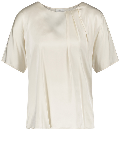 Fließendes Blusenshirt mit Material-Patch