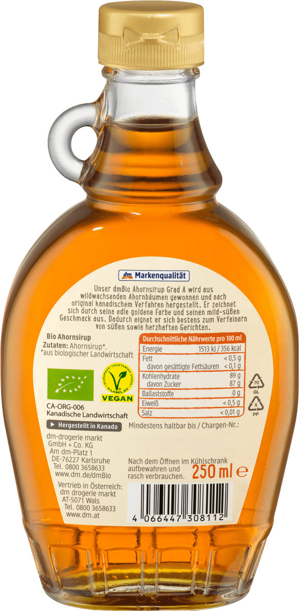 Ahornsirup, Grad A, 250 ml