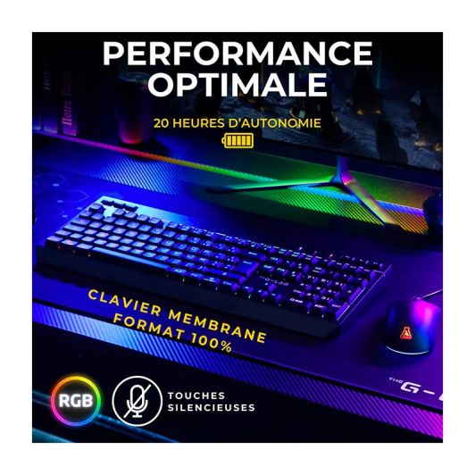 Σετ παιχνιδιών THE G-LAB COMBO ELECTRON Ασύρματο πληκτρολόγιο και ποντίκι 4 σε 1