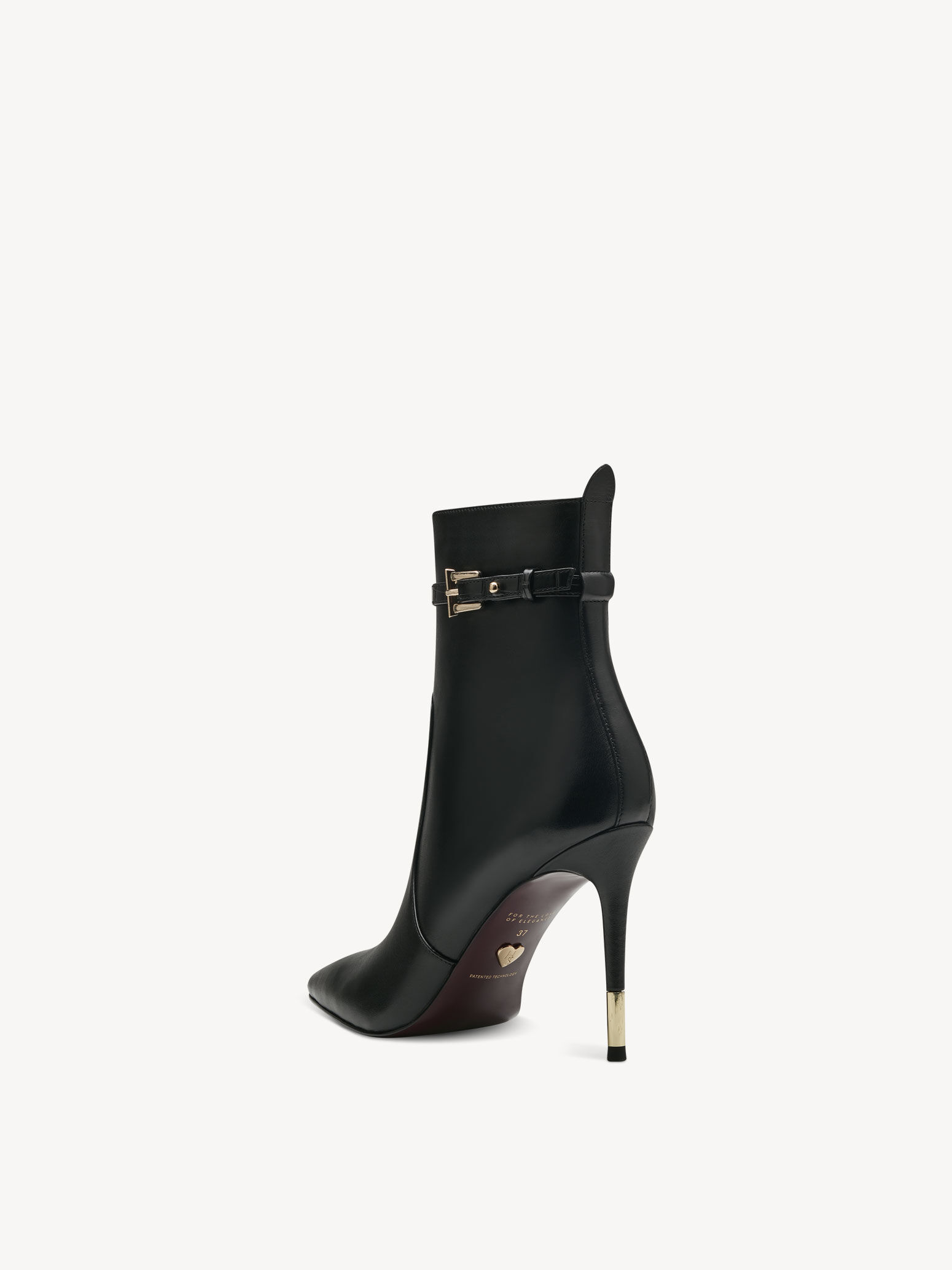 Bottine en cuir - noir