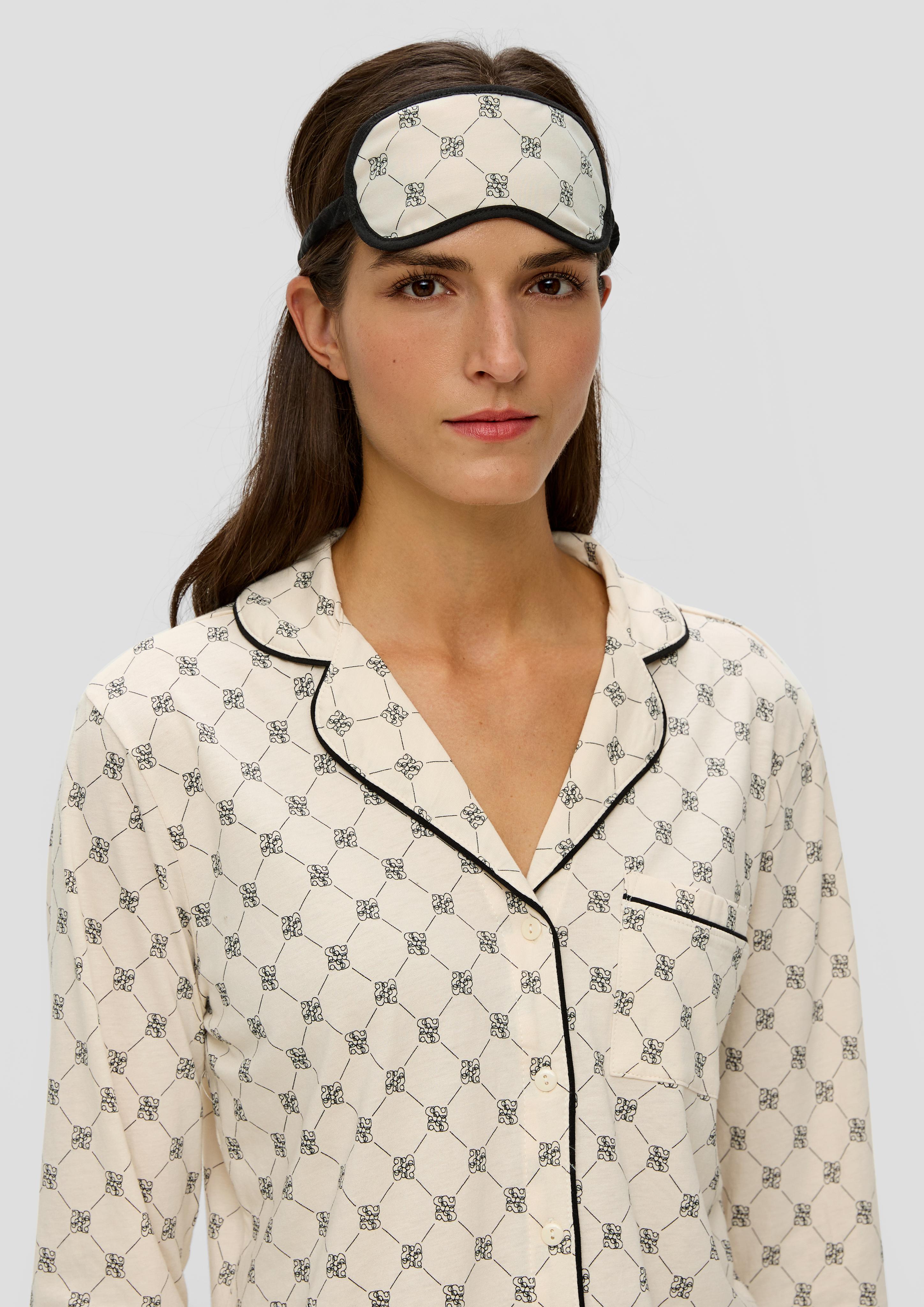 Langes Pyjama-Set mit Schlafmaske  6009207-80A9