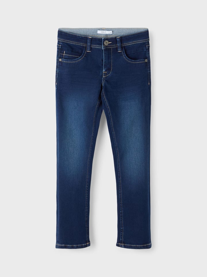 name it Jeans slim fit in dark blue denim günstig kaufen