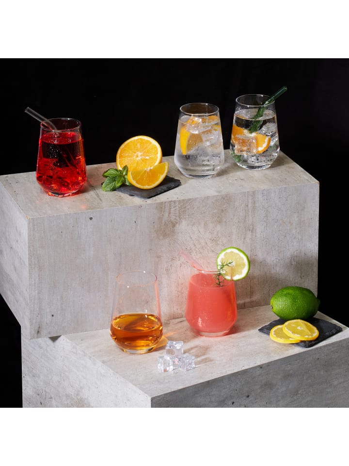 relaxdays 6 x Trinkgläser in Transparent günstig kaufen onesize