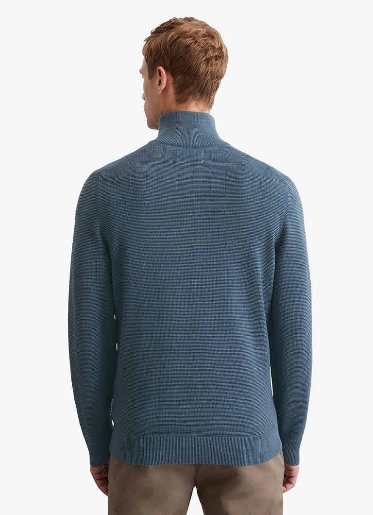 Marc O'Polo Fine-knit pullover with half zip