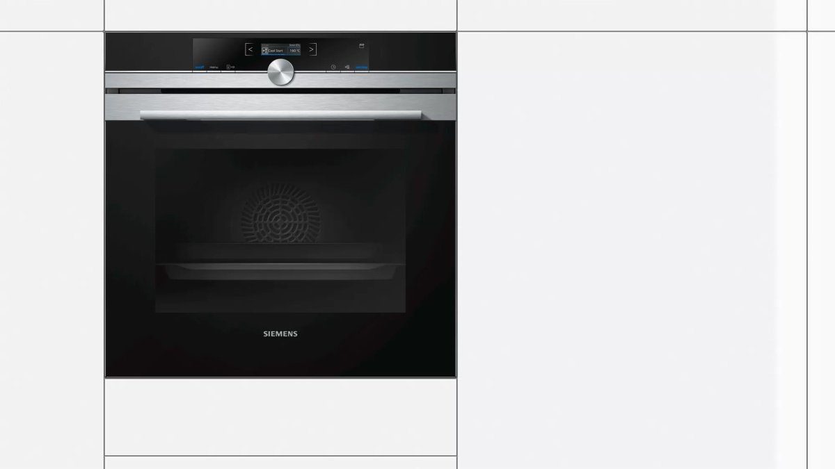 SIEMENS Dampfbackofen Siemens HR675GBS1 iQ700 Dampfbackofen 71L mit Grill, mit 1-fach-Teleskopauszug, Pyrolyse + Hydrolytisch