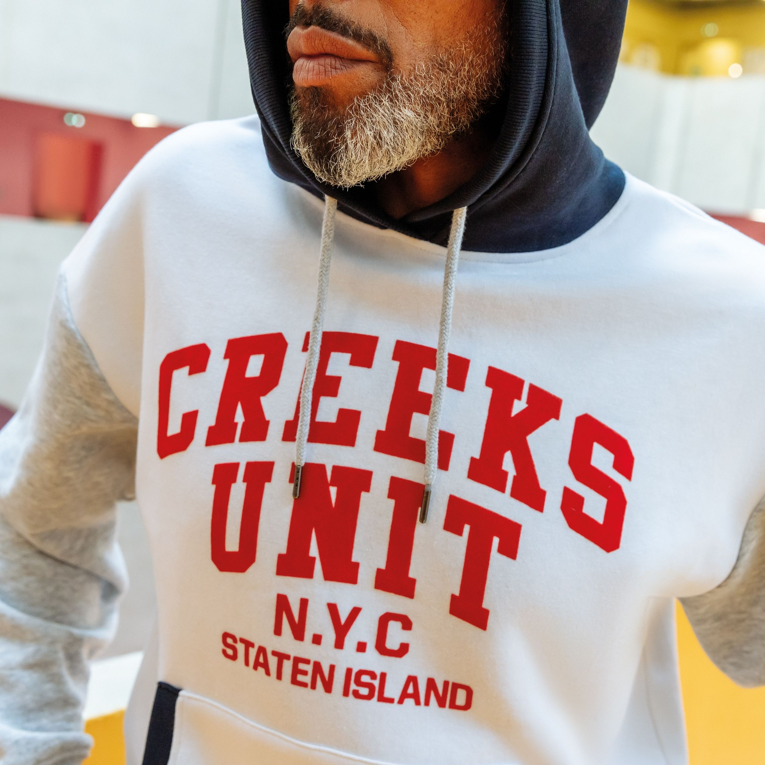 Sweat à capuche hoodie Creeks ivoire homme | La Halle