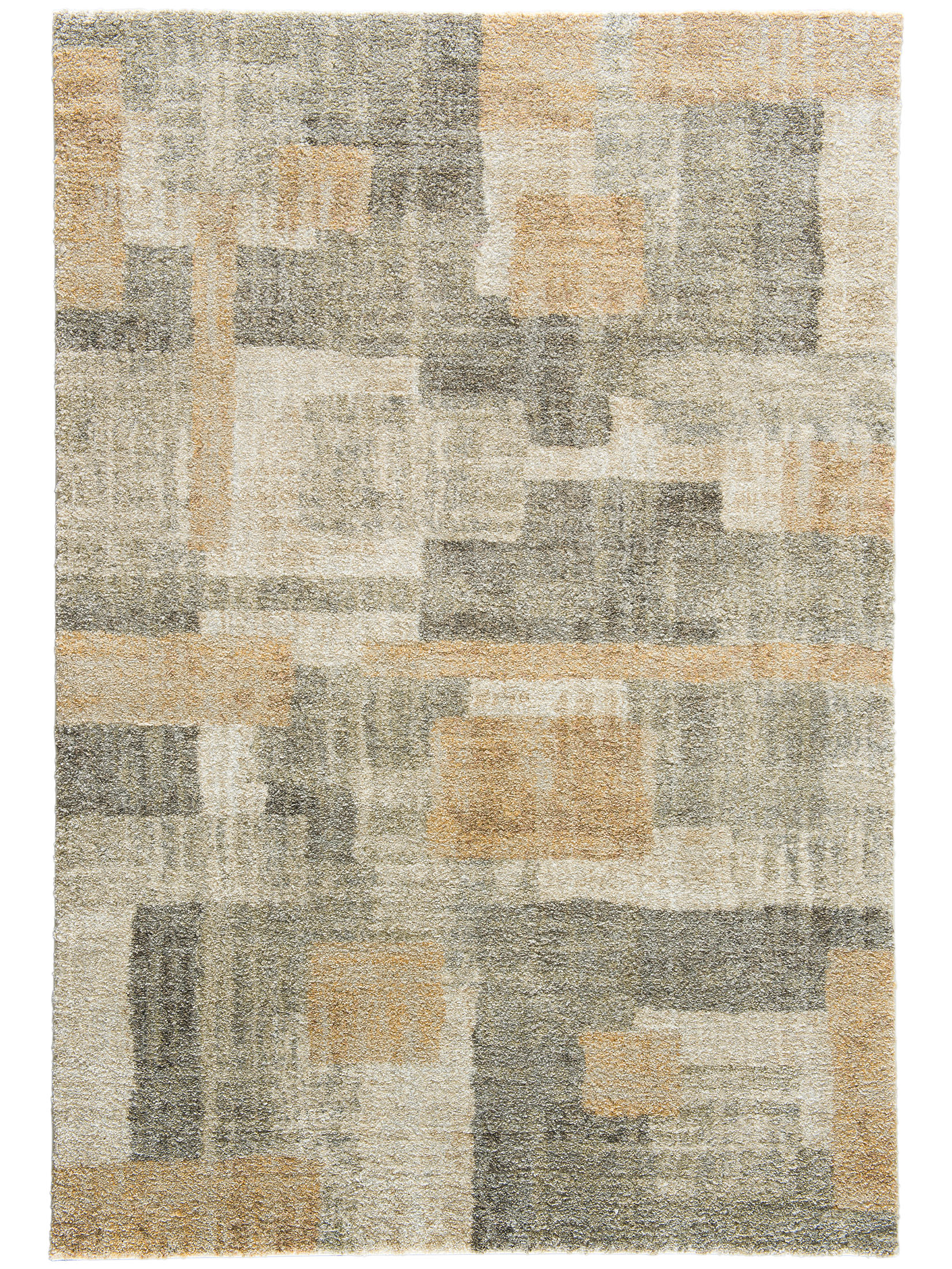 Mellow Moderner Teppich, Grau/Gold
