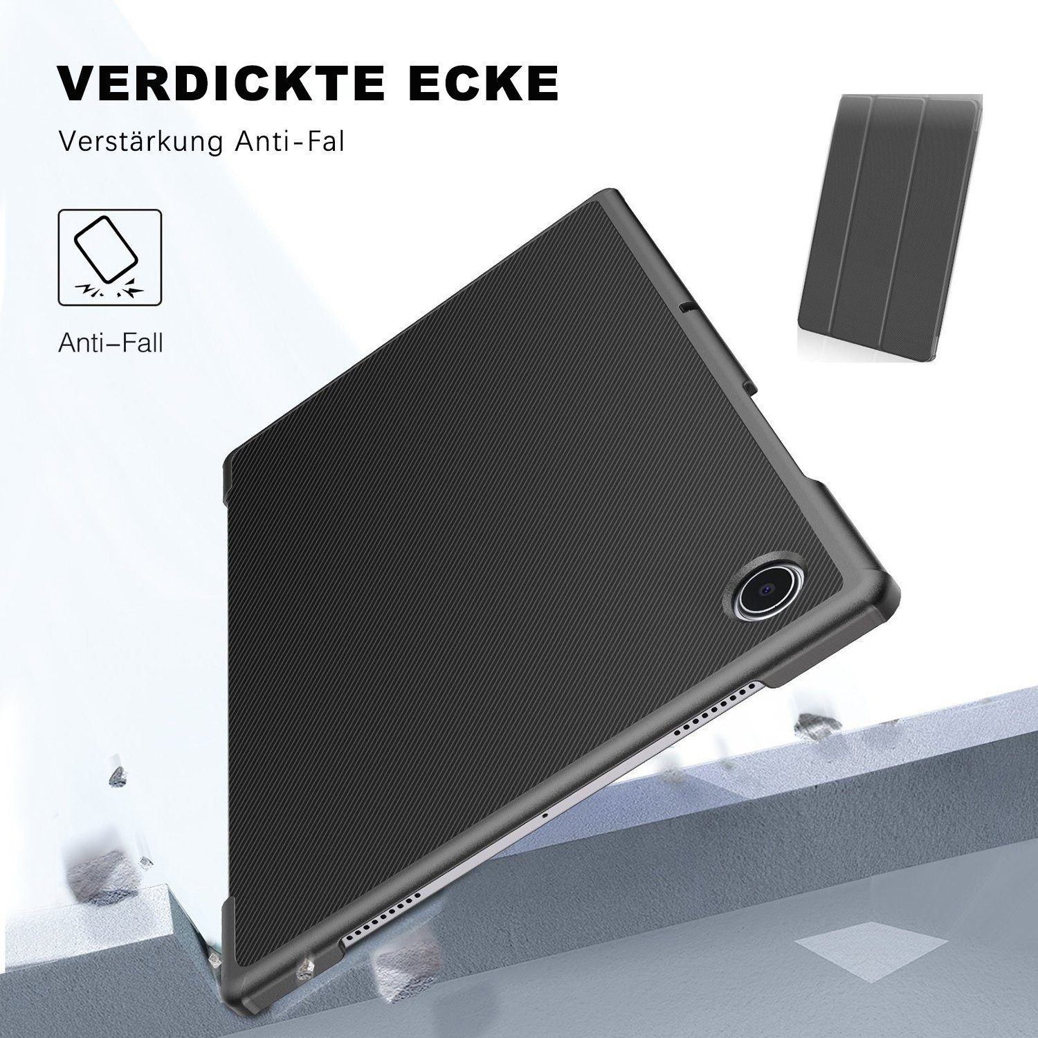 IBETTER Tablet-Hülle Tablet-Hülle Hülle für Samsung Galaxy Tab A8 10.5 2021 Ultra Schlank Kunstleder Schutzhülle Cover, mit Auto Schlaf/Wach Funktion