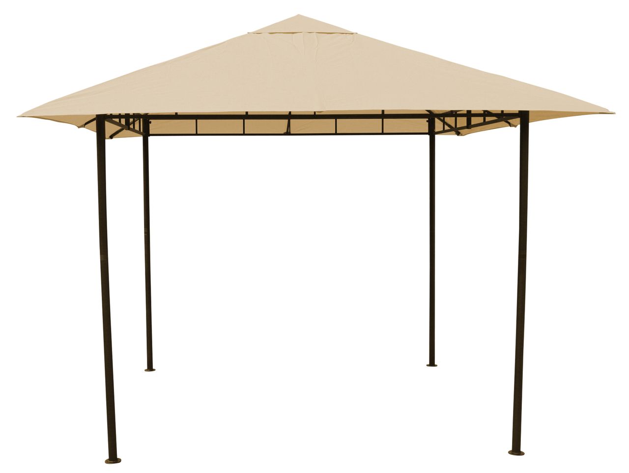 Grasekamp Antikpavillon Amalfi Flex 3 x 3 m Beige Gartenpavillon Partyzelt