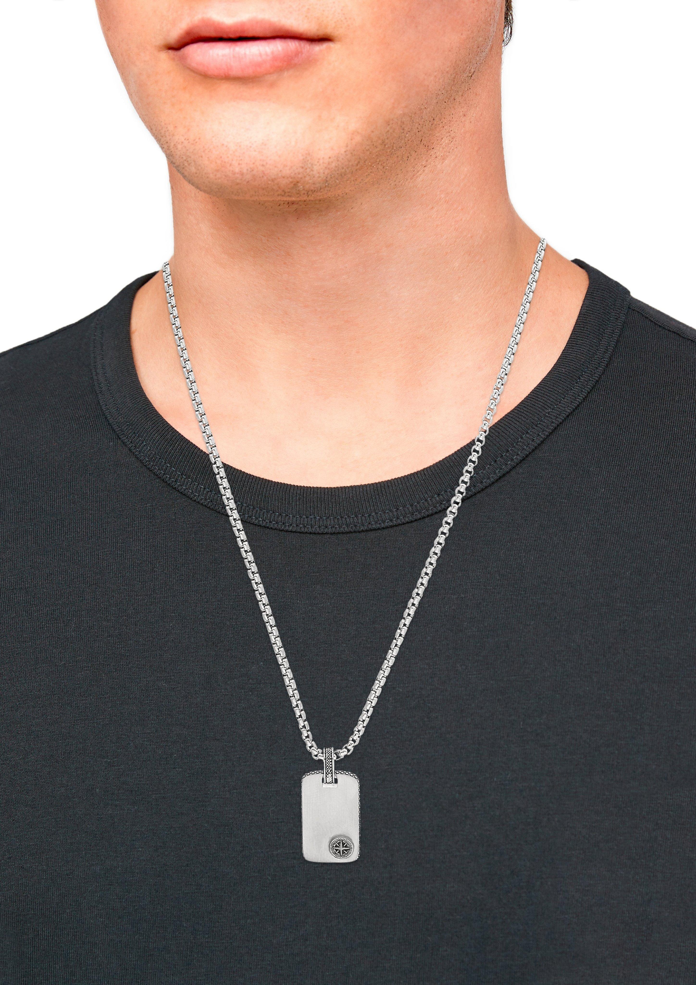 Dog-Tag-Kette mit Kompass-Detail  6009628-92B0