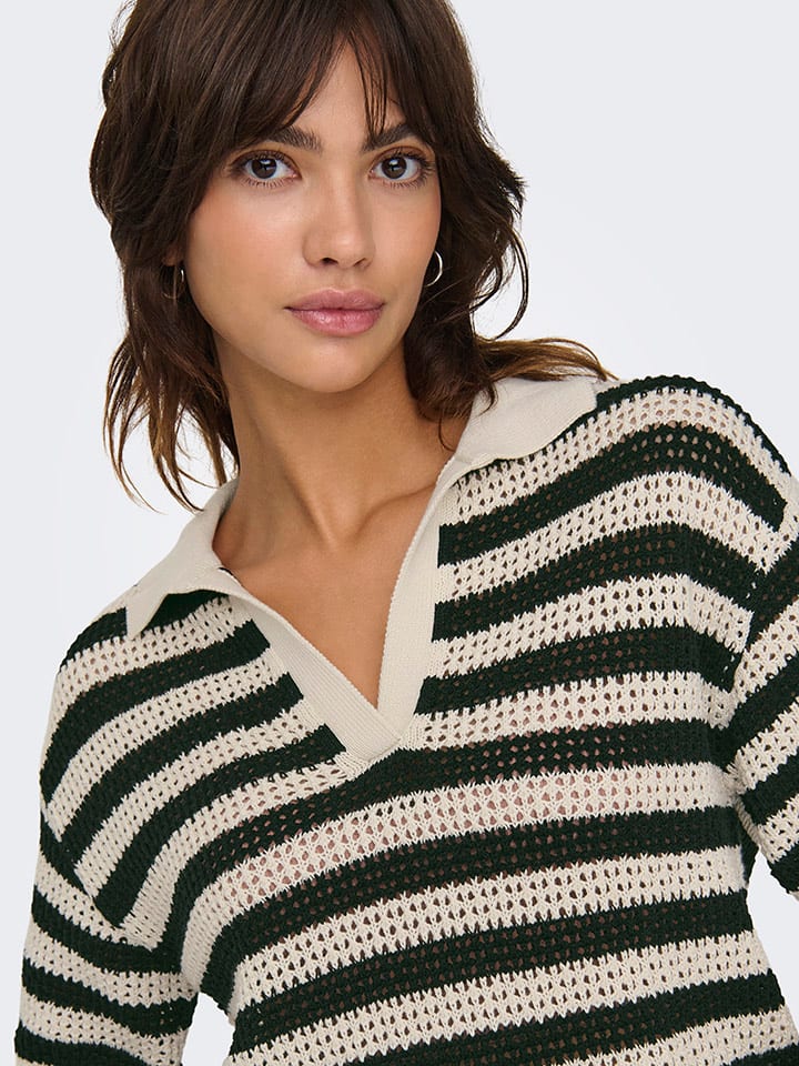 JDY Pullover in Beige/ Schwarz günstig kaufen