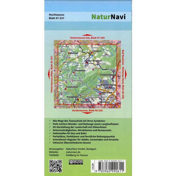 Hochtaunus 1 : 25 000, Blatt 47-557 - Wanderkarte