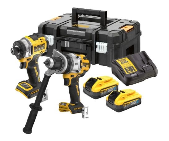 DeWalt DCK2200H2T-QW Kit dublu XR Premium 18V: DCD1007 + DCF860 - 2 x 5Ah Powerstack în TSTAK