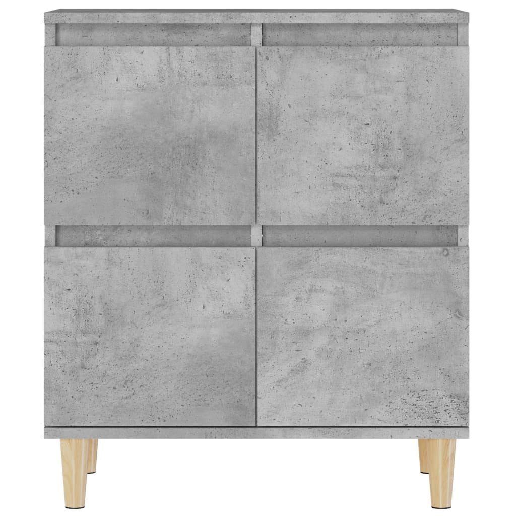 vidaXL Anrichte Sideboards 3 Stk Betongrau 60x35x70 cm Holzwerkstoff Kommode